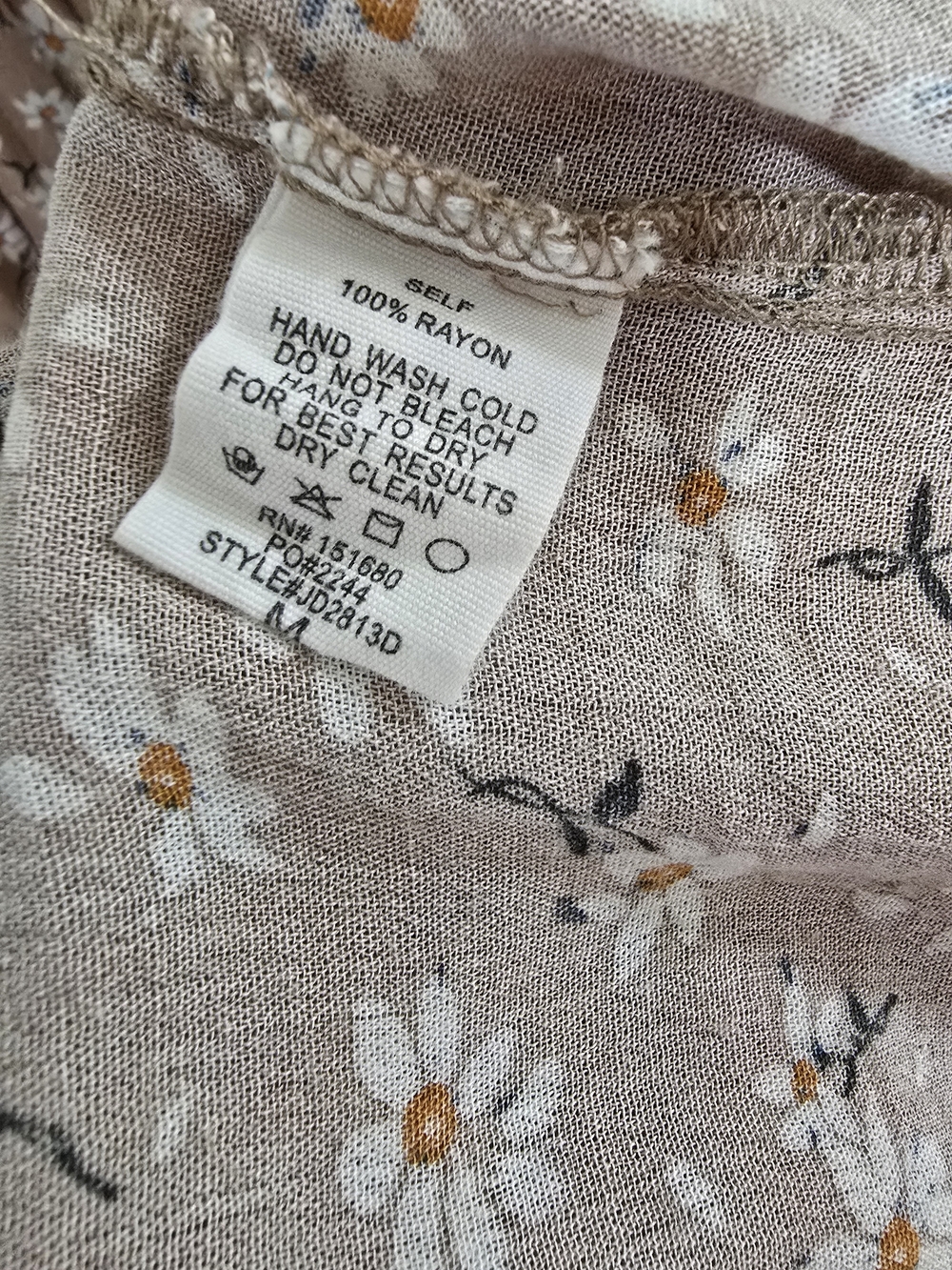 Storia Floral Smocked Bodice Maxi Dress Cottagecore Boho Sundress Size Medium - Picture 8 of 8